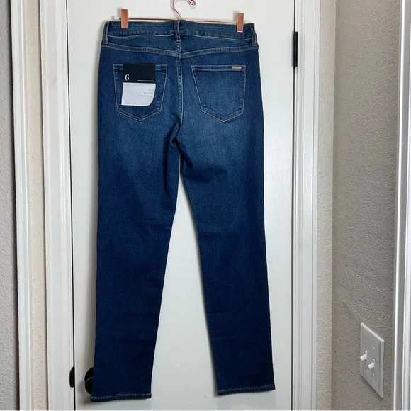 WHBM Slim Mid-Rise Everyday Soft Jeans Size 6R Dark Wash - Picture 5 of 6